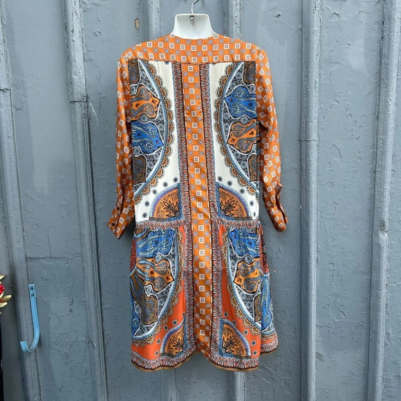 Sandro Paris Paisley Scarf Dress, size 34 - Picture 11 of 12